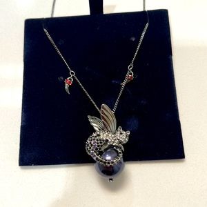 Swarovski angel cat necklace, new with tags